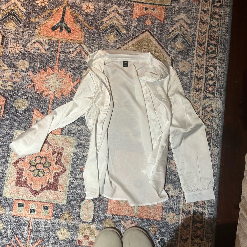 satin button up